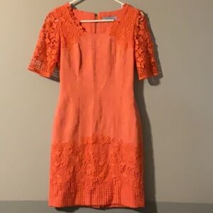 Antonio Melani Size 0 Elegant Coral Lace Dress